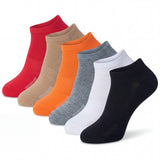 Solid Mix Colorful Athletic Socks - 6 Pack